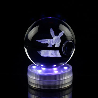 AA OUTOF STOCK Kristall-Pokékugel mit LED-Standfuß – Interaktives Sammelspielzeug