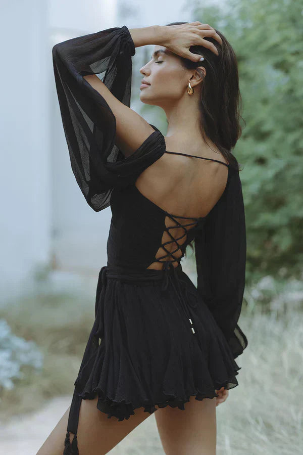 Leichtes Sommerkleid mit eingenähter Hose – Nola
