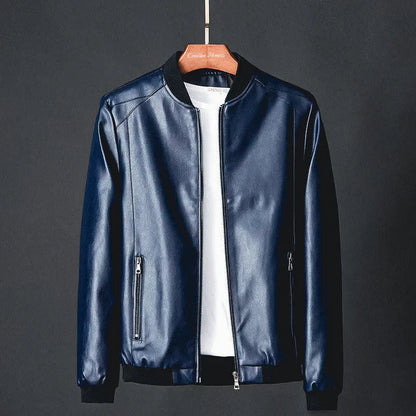 Stilvolle Herren Lederjacke aus Kunstleder mit Präzisionsdetails – Tarek