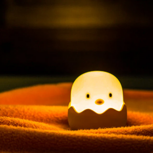 Küken-Nachtlicht, LED, warmes Licht, Ei-Design, Kinderzimmer-Dekoration, gelb, niedlich