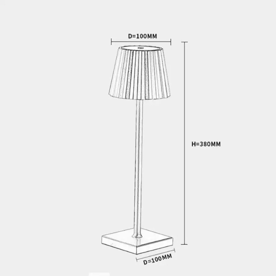 Stehlampe Skizze, Metall, Höhe 380mm, Durchmesser 100mm, modernes Design, Innenbeleuchtung.