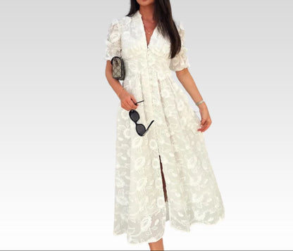 Luftiges weißes Sommerkleid – Eleni