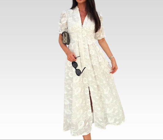 Luftiges weißes Sommerkleid – Eleni