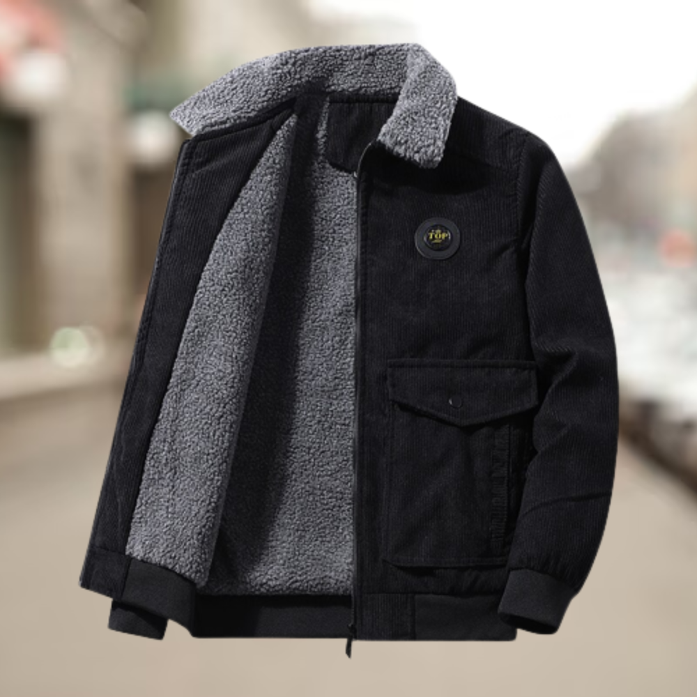 Herren Corduroy Jacke mit Fleece-Futter – Elias