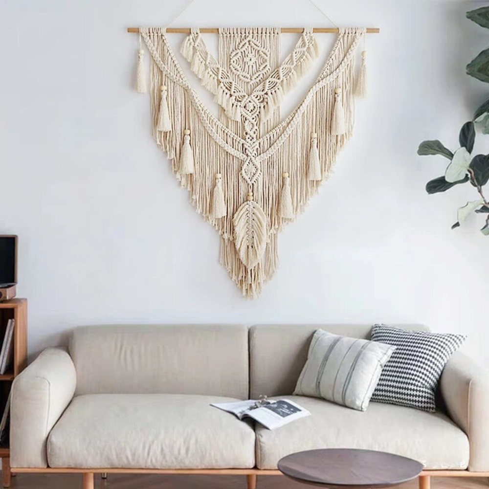 Skandinavische Boho-Makramee-Wandbehang - Liora