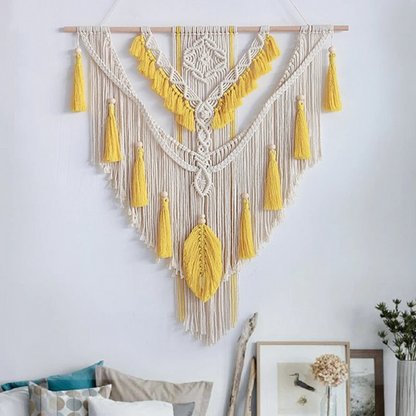 Skandinavische Boho-Makramee-Wandbehang - Liora