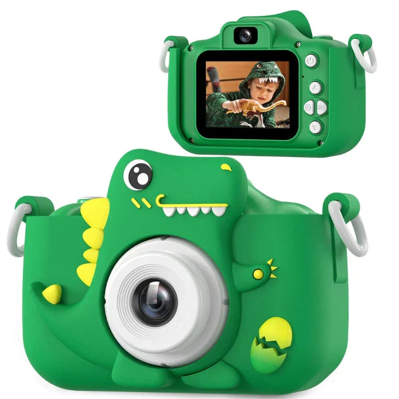 Kinderkamera mit HD-Funktion und Dinosaurier-Design für erste Fotoabenteuer