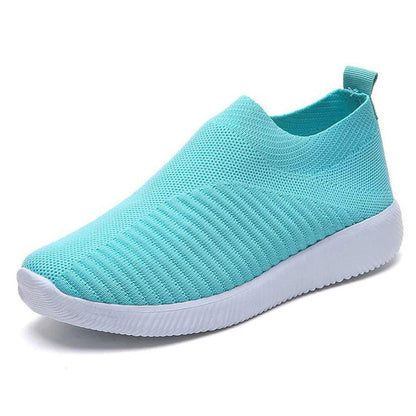 Türkiser Sneaker aus Mesh, rutschfeste Sohle, atmungsaktiv, für Damen und Herren.