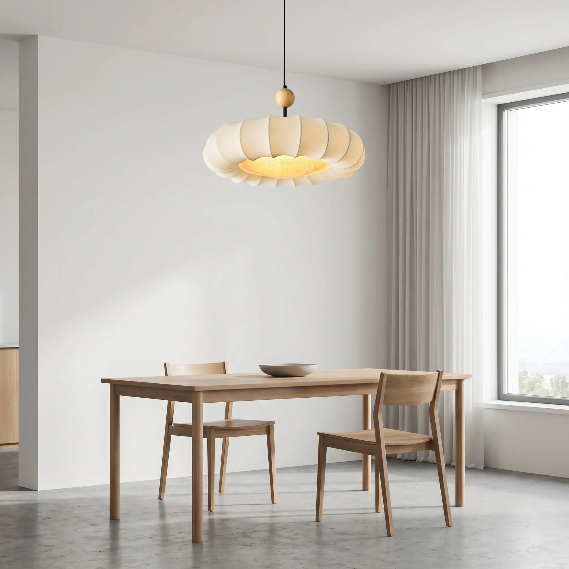 Veil-Inspired Fabric Pendant Light -  Veiluxe