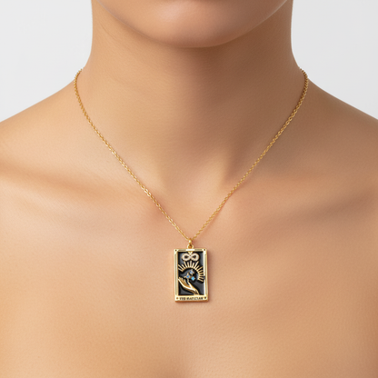 Vergoldete Tropfen-Halskette - TarotJewelry 