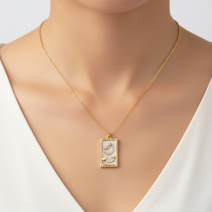 Vergoldete Tropfen-Halskette - TarotJewelry 