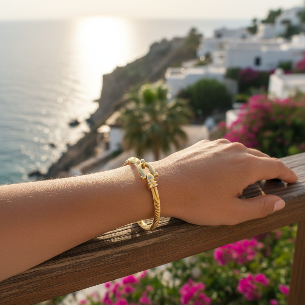 Vergoldetes Edelstahlarmband - VintageLink 