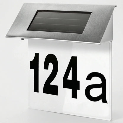 Verlicht Huisnummerbord Op Zonne-Energie Voor Buiten - Lumicipher