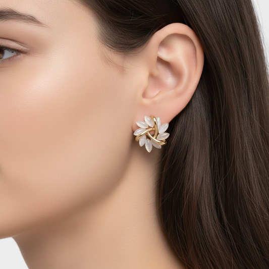 Versilberte Ohrringe - FloralMagic 