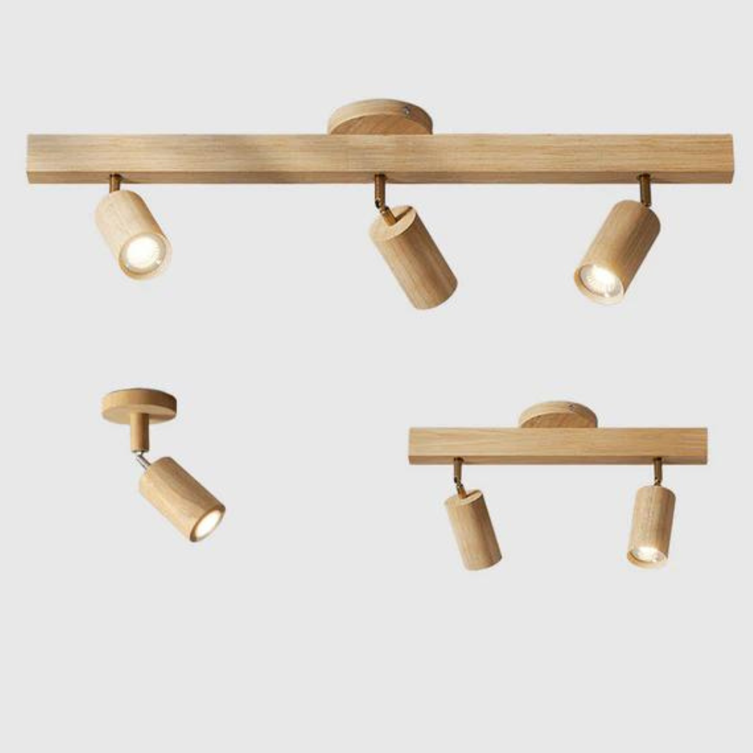 Verstellbare Spotleuchte Holz - Ecobeam