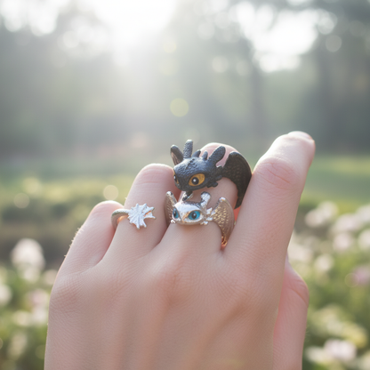 Verstellbarer Paar Ring - DragonHeart 