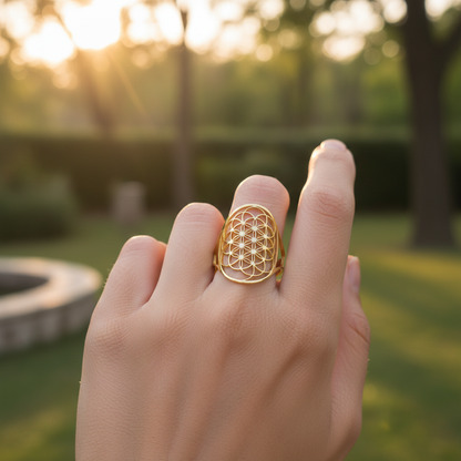 Verstellbarer Ring - FlowerSymbol 