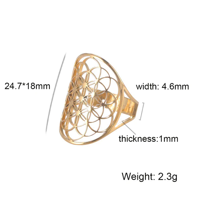 Verstellbarer Ring - FlowerSymbol 