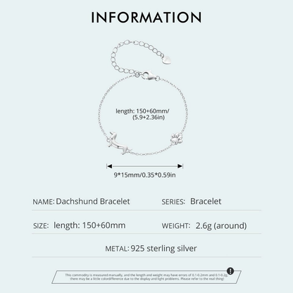 Verstellbares Armband - DachshundCharm 