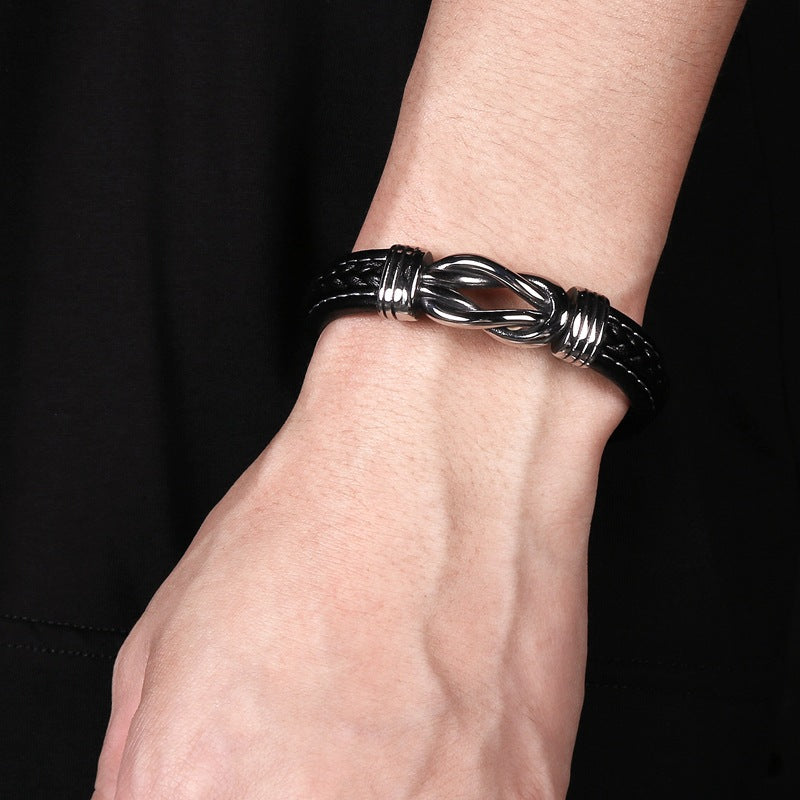 Verstellbares Lederarmband - KnotFashion 