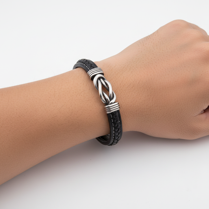 Verstellbares Lederarmband - KnotFashion 