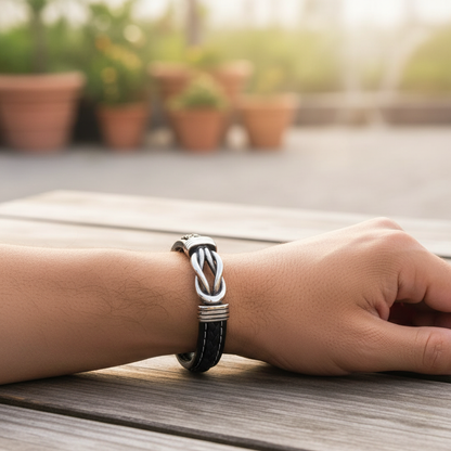 Verstellbares Lederarmband - KnotFashion 