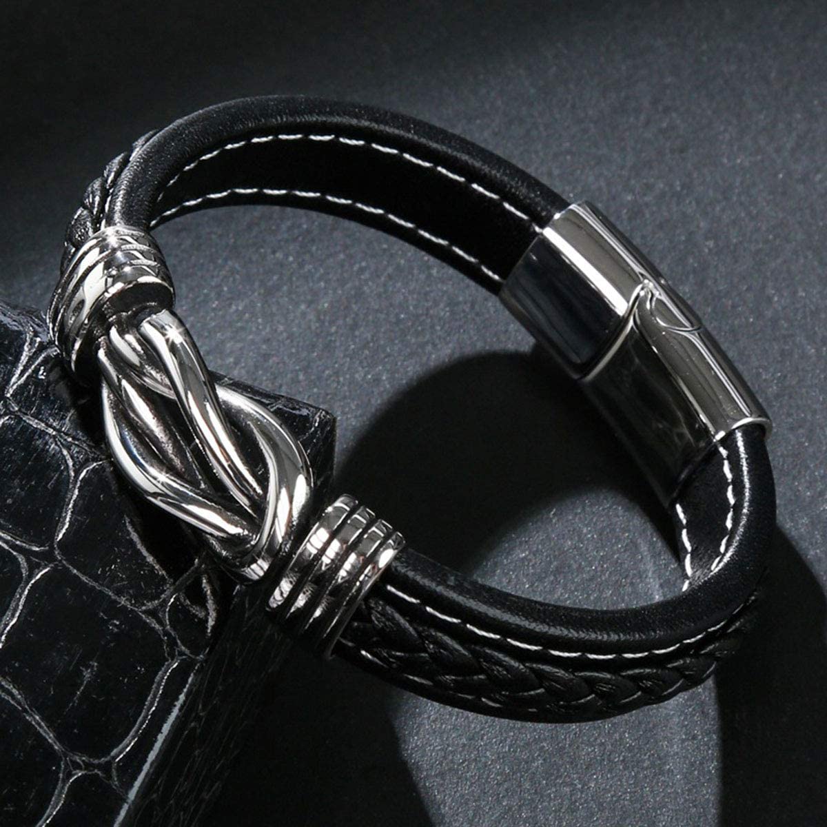 Verstellbares Lederarmband - KnotFashion 