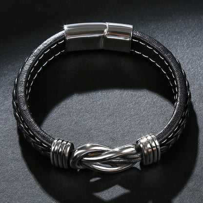 Verstellbares Lederarmband - KnotFashion 