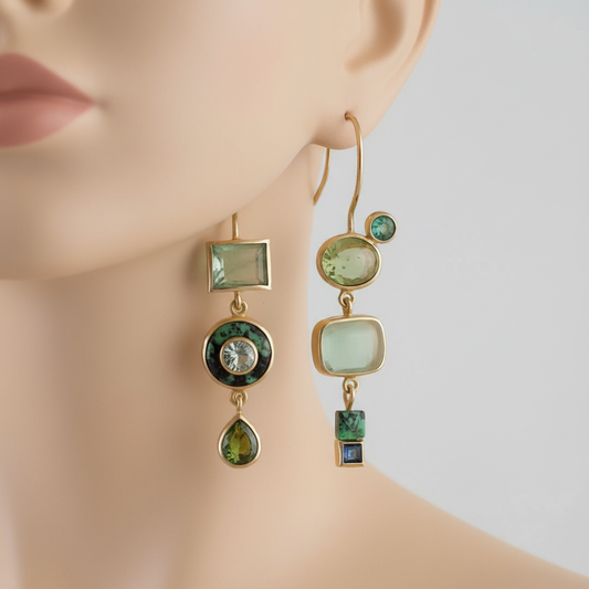 Vintage-Stil Ohrringe - GreenGlow 