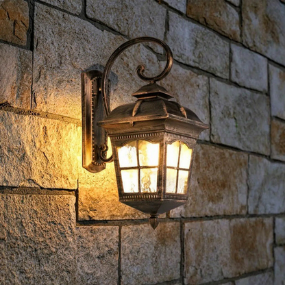 Vintage-Style Outdoor Wall Lantern -  Lumevara