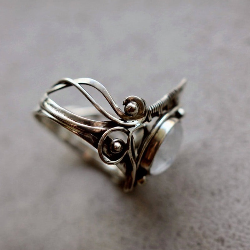 Vintage Mondsteinring - MoonstoneGlow 