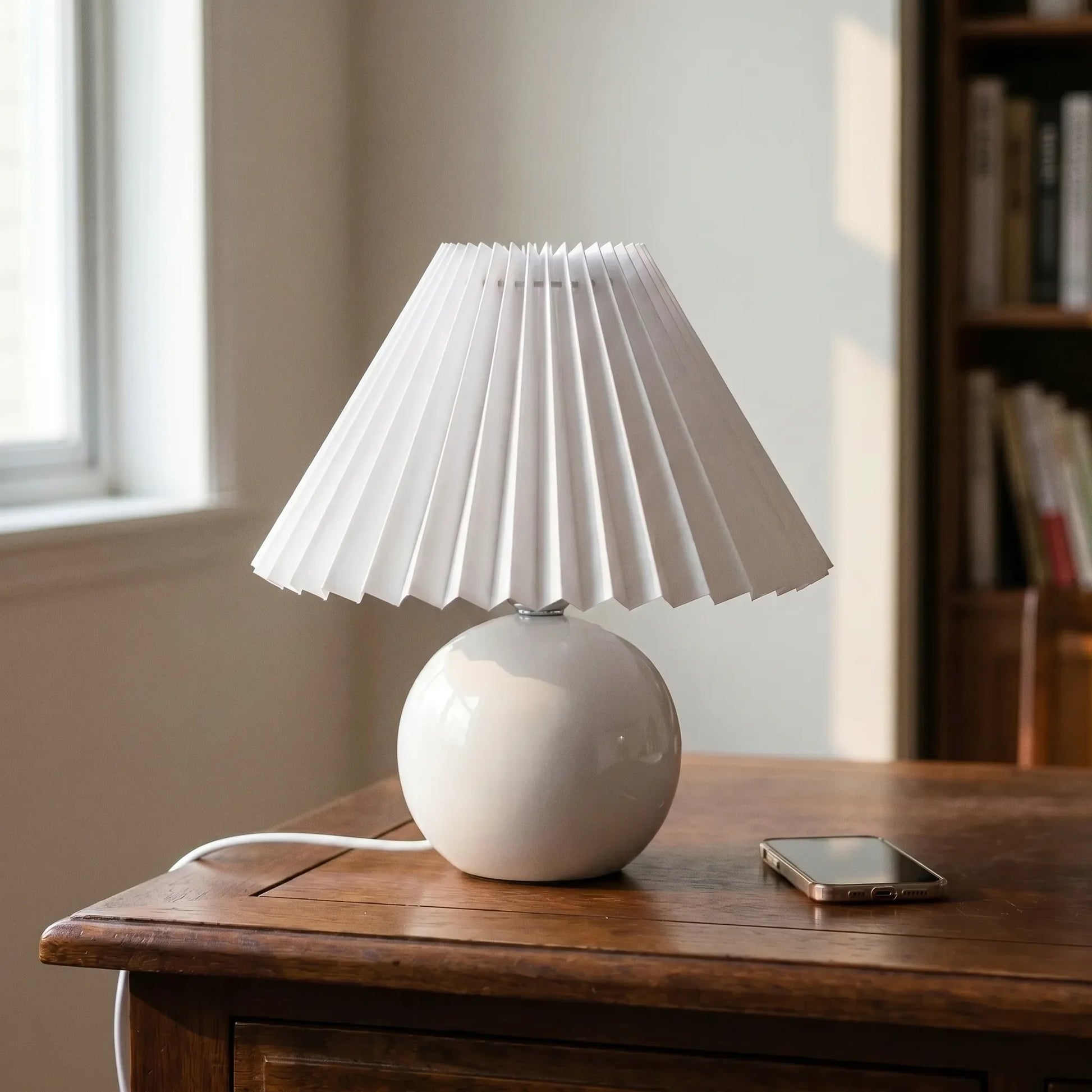 Vintage Pleated Shade Table Lamp -  Plissara