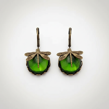Vintage Tropfenohrringe - DragonflyEarrings 