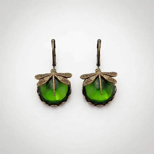 Vintage Tropfenohrringe - DragonflyEarrings 