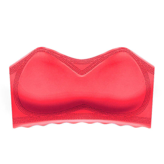 Roter trägerloser Push-up-BH, nahtlos, unsichtbar, Damenunterwäsche.