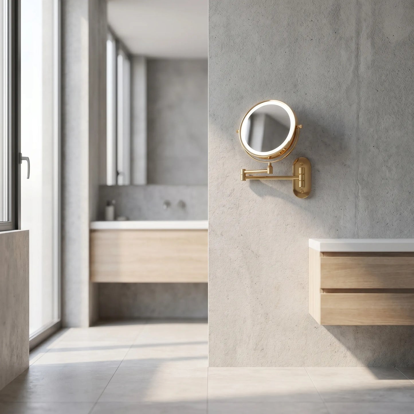 Wall Mounted Extending Mirror -  Lumiara