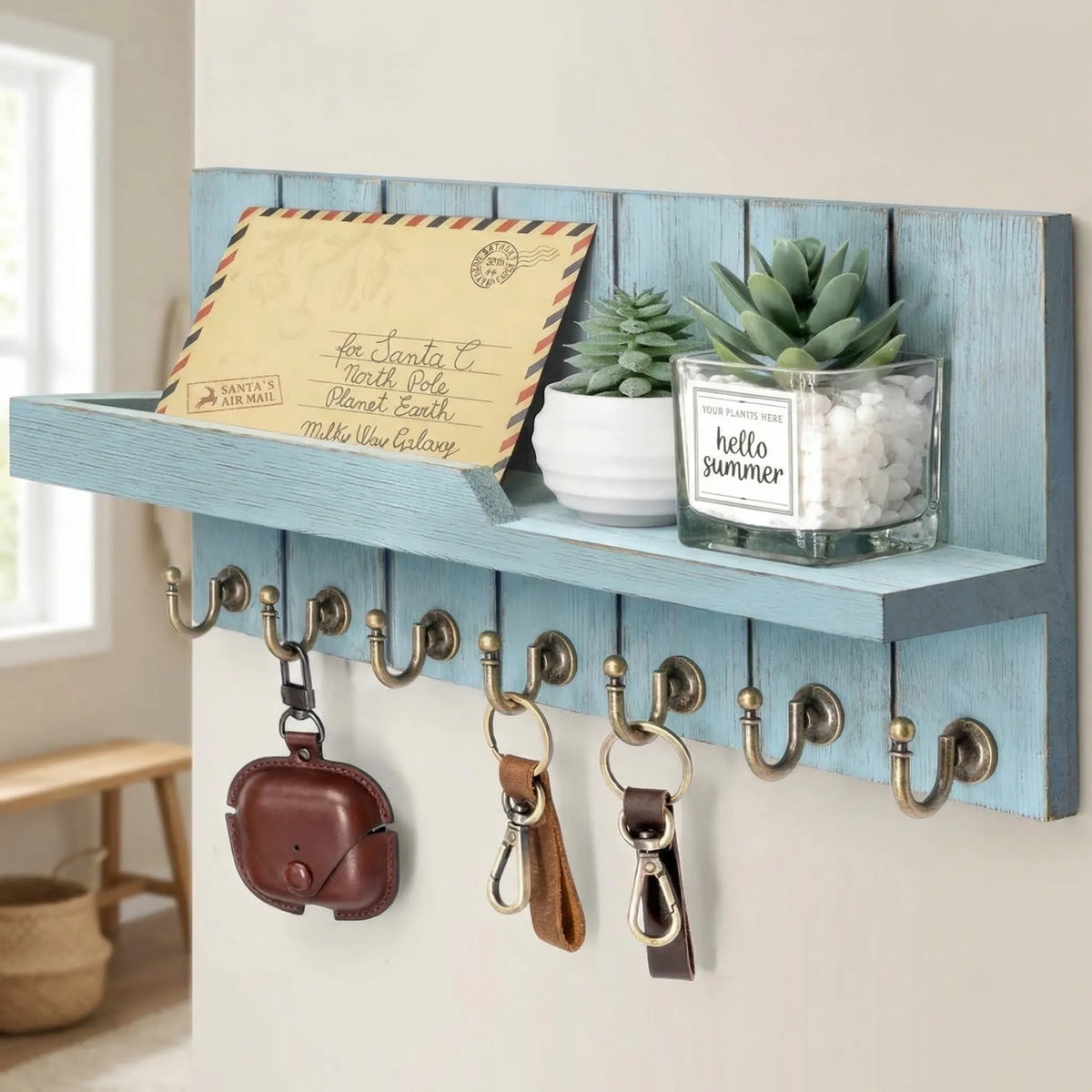 Wandgemonteerd Sleutelbord Met Plank - WallNest
