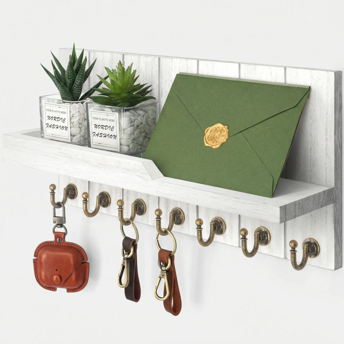Wandgemonteerd Sleutelbord Met Plank - WallNest