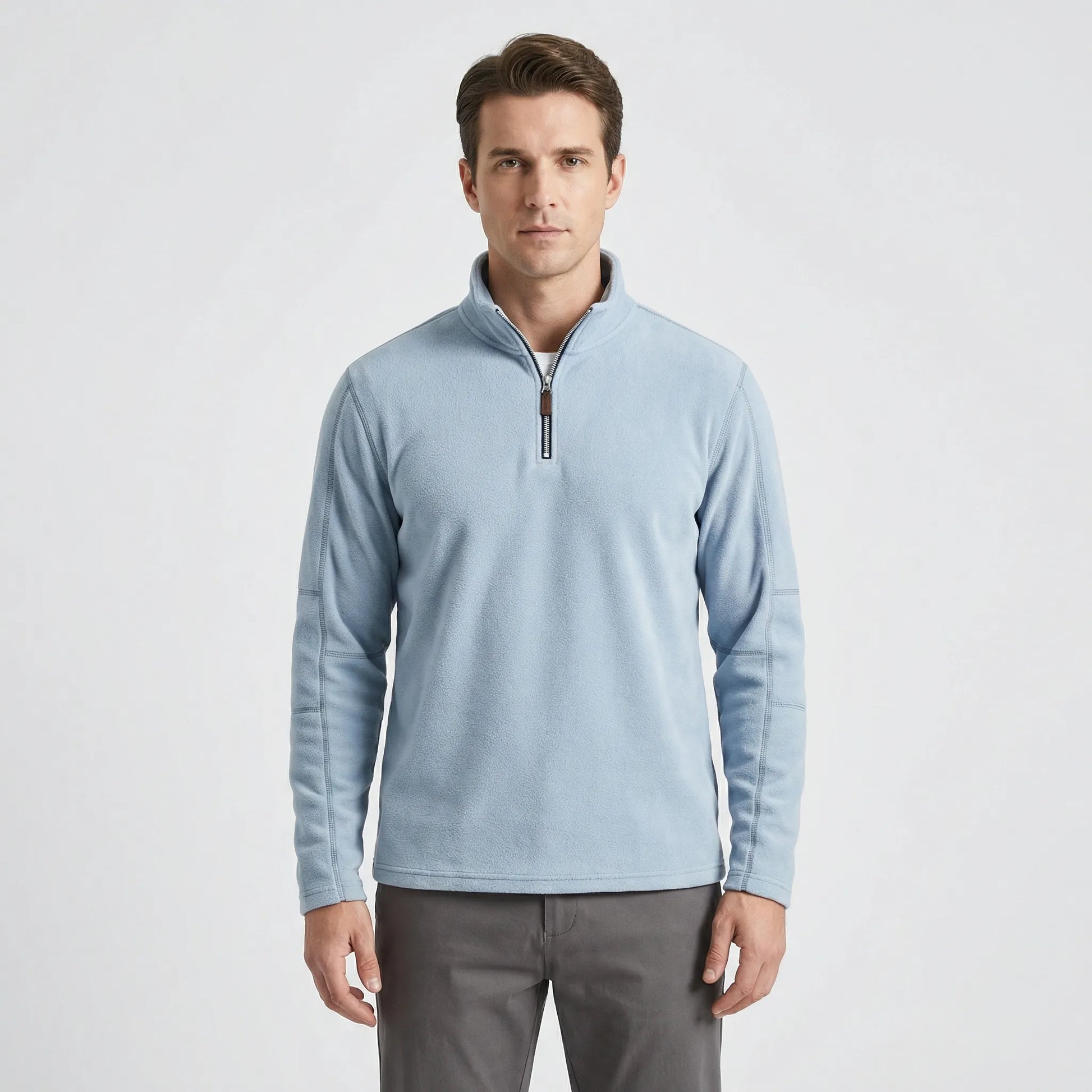 Wärmebetonter Herren-Pullover Mit Kurzreißverschluss - Lester