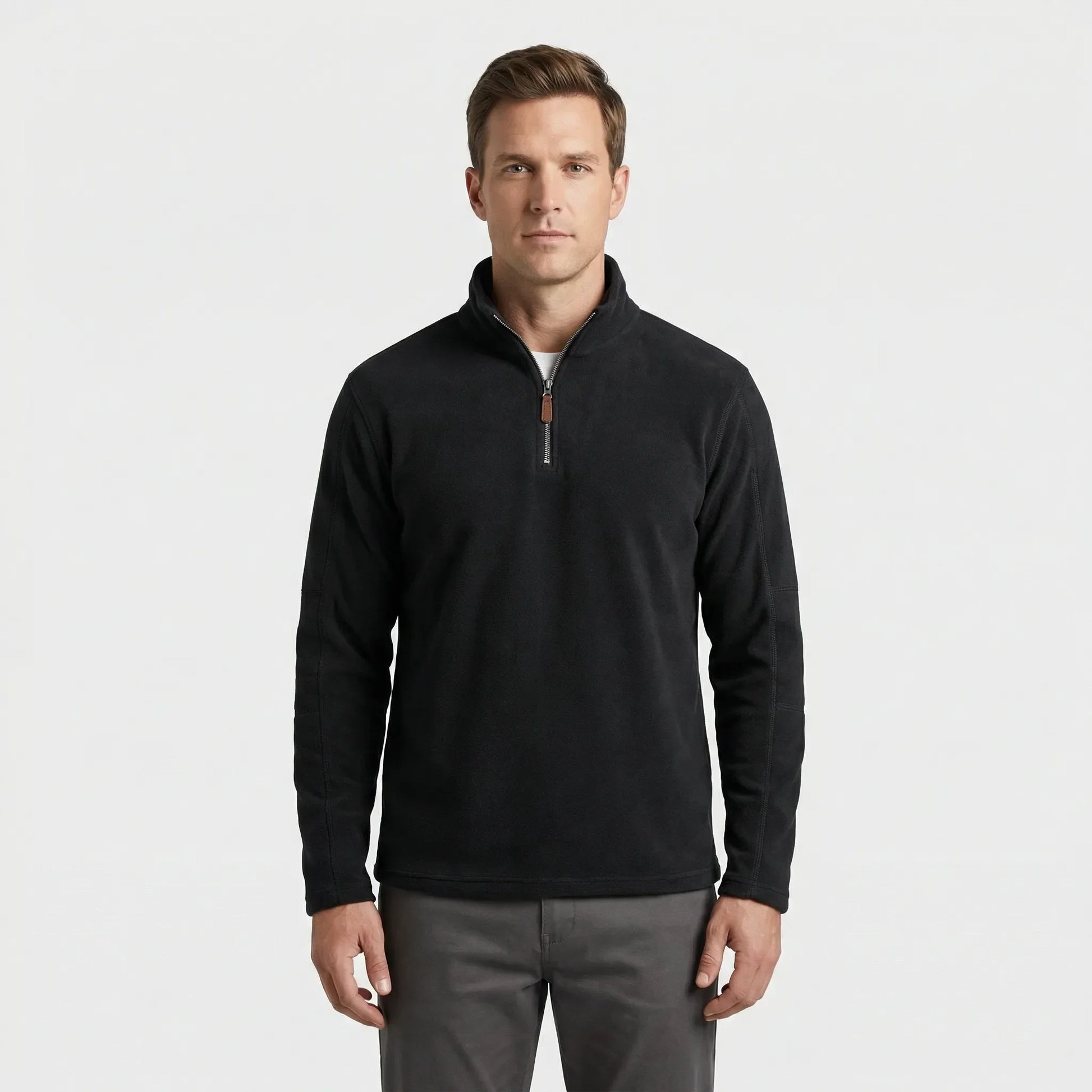 Wärmebetonter Herren-Pullover Mit Kurzreißverschluss - Lester