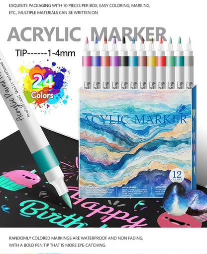 Wasserbasierte Acrylmarker Mit Weicher Spitze - Tintaro