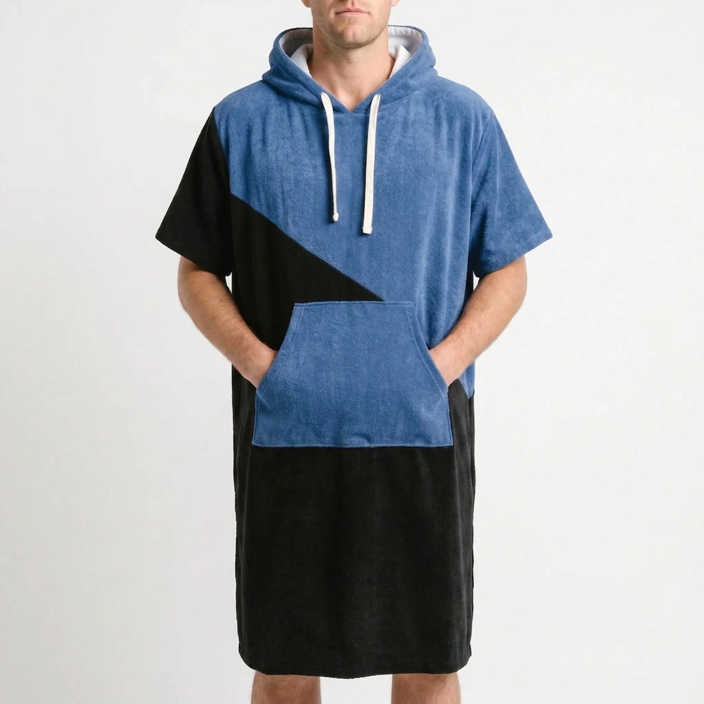 Weit Geschnittener Umziehponcho Mit Kapuze - Sandcape