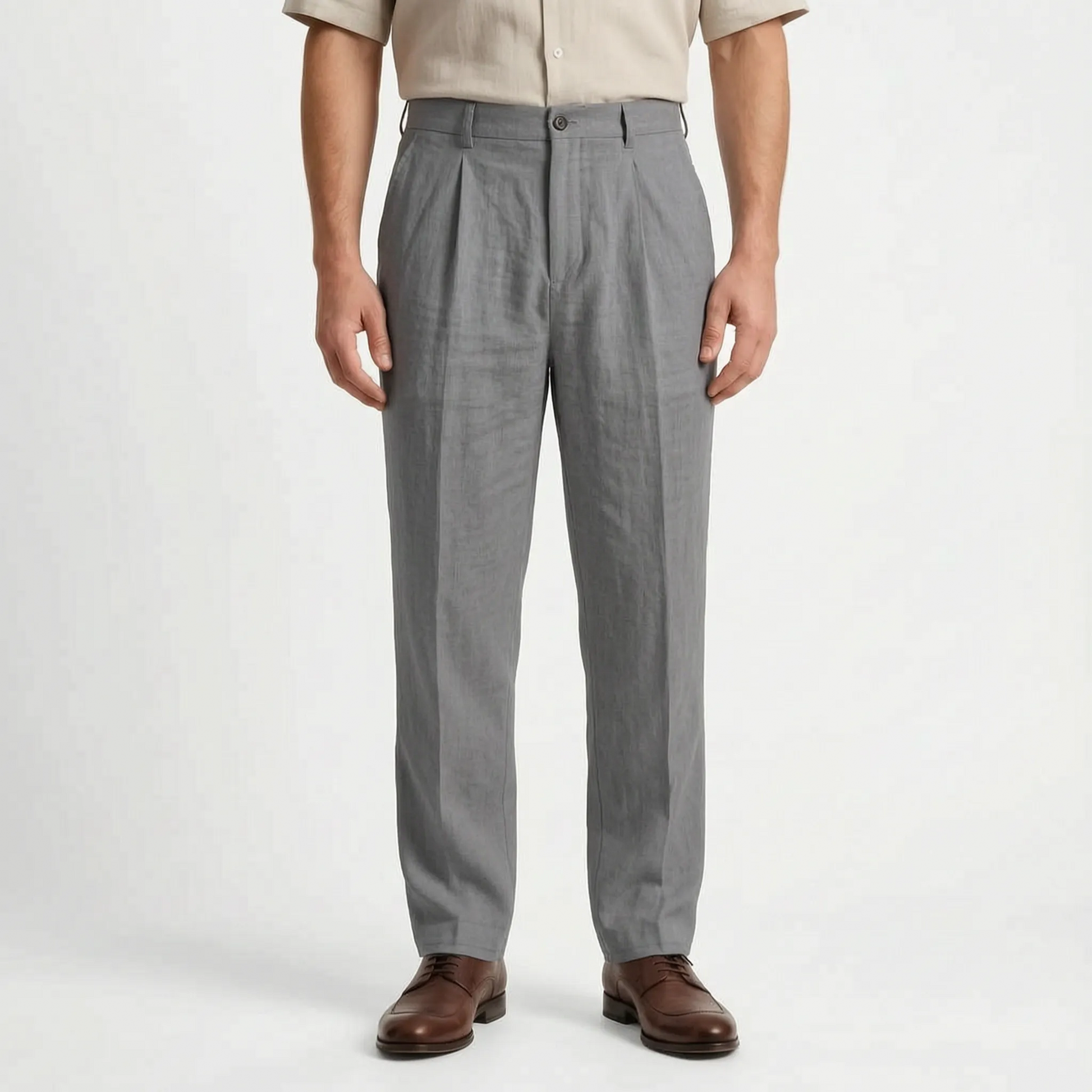 Weite Stoffhose Mit Geradem Bein -  Brent