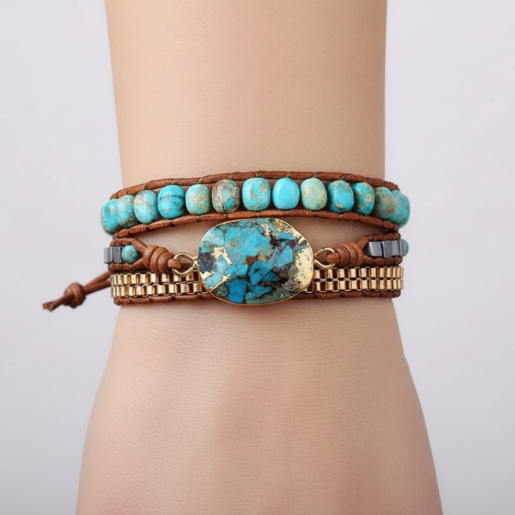 Wickelarmband Aus Leder - Elaria 