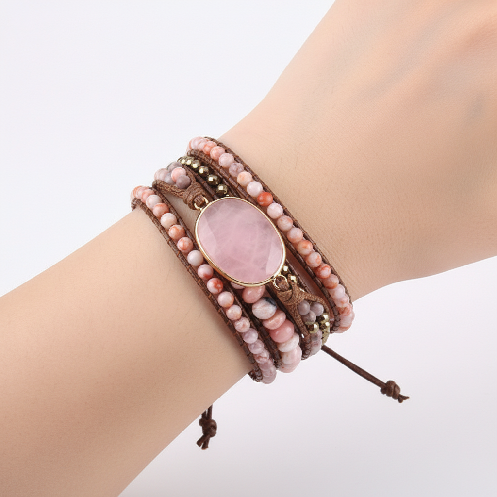 Wickelarmband Aus Steinen - BohoGlow 