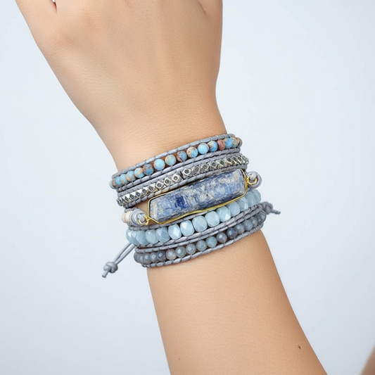 Wickelarmband Mit Edelsteinen - AurinaWrap 