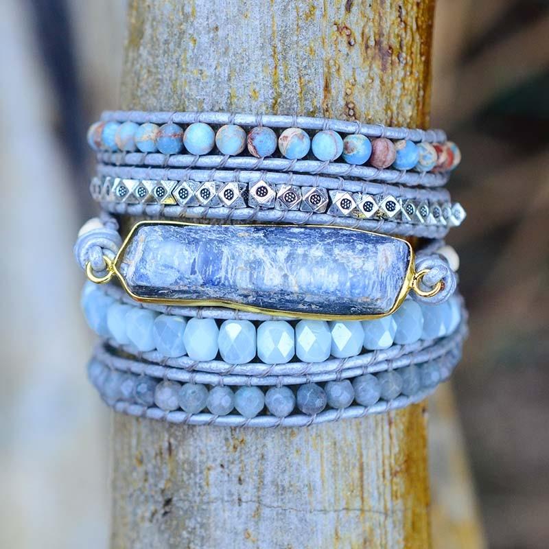 Wickelarmband Mit Edelsteinen - AurinaWrap 