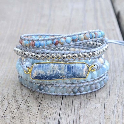 Wickelarmband Mit Edelsteinen - AurinaWrap 