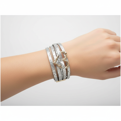 Wickelarmband Mit Magnetverschluss - LeatherWrap 
