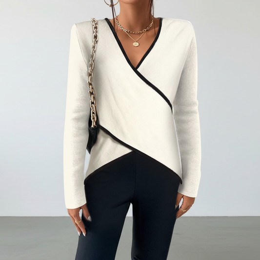 Wickelpullover Mit V-Ausschnitt - Karin